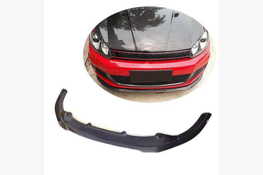 Volkswagen Golf 6 2008-2014 Front Bumper Lip V1 (for GTI HB 2010-2013, Carbon) Image