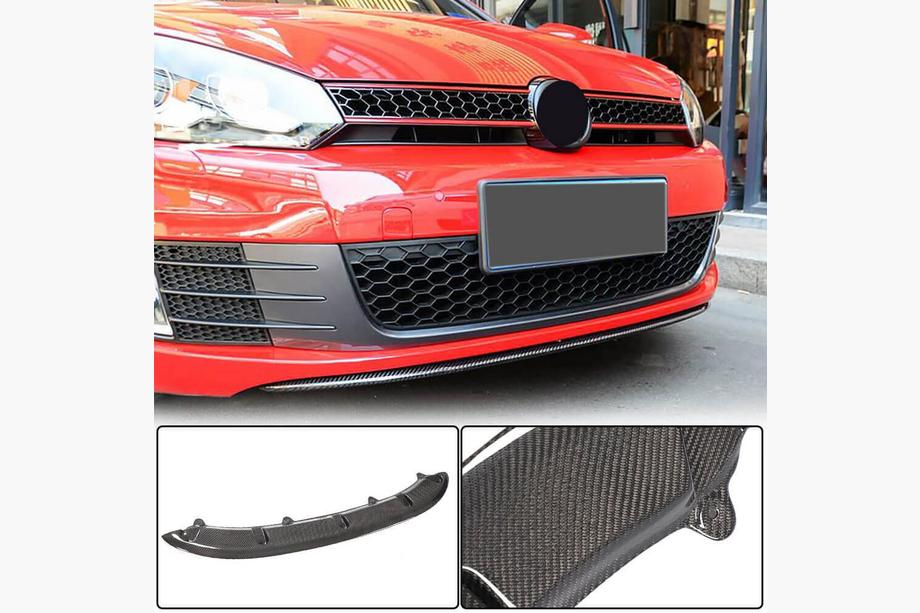 Volkswagen Golf 6 2008-2014 Front Bumper Lip V3 for GTI HB 2010-2013 Carbon Photo 1