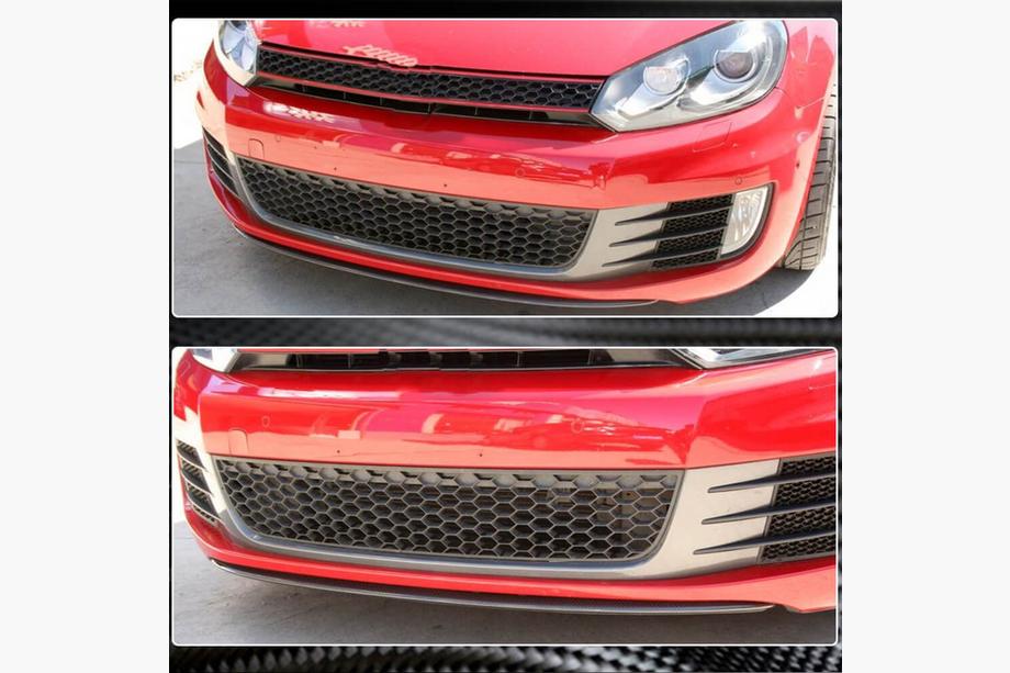 Volkswagen Golf 6 2008-2014 Front Bumper Lip V3 for GTI HB 2010-2013 Carbon Photo 2