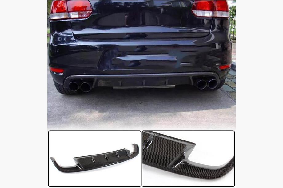 Volkswagen Golf 6 2008-2014 Rear Bumper Diffuser V1 for GTI HB 2010-2013 Carbon Image