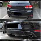 Volkswagen Golf 6 2008-2014 Rear Bumper Diffuser V2 for GTI HB 2010-2013, Carbon photo 3