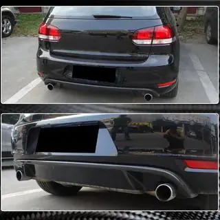 Rear Bumper Diffuser V2 for GTI HB 2010-2013, Carbon Volkswagen Golf 6 2008-2014 photo 3