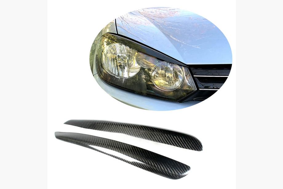 Volkswagen Golf 6 2008-2014 Headlight Eyelids (for HB 2010-2013, Carbon) Image