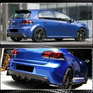 Rear Bumper Diffuser V1 for R/R20 HB 2010-2013 Carbon Volkswagen Golf 6 2008-2014 photo 4