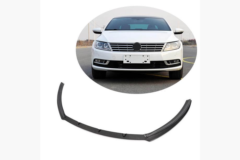 Volkswagen Passat CC 2008-2017 Front Bumper Lip Spoiler (for 2012-2018, Carbon) Image