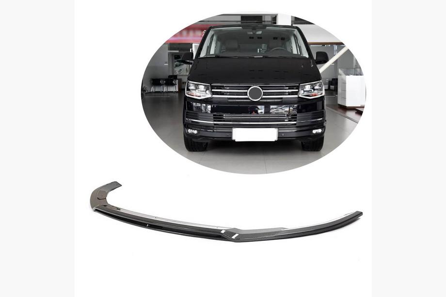 Volkswagen T6 2015-2024 Front Bumper Lip Spoiler (for 2015-2019, Carbon) Image