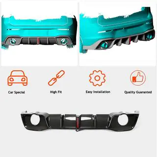 Rear Bumper Diffuser (for GTI HB, Dry Carbon) photo 2