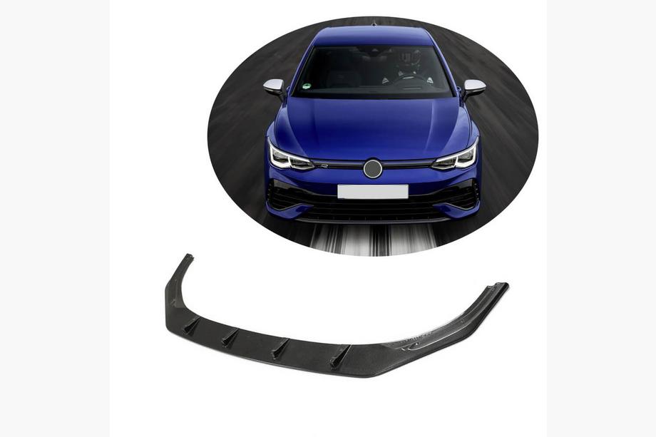 Volkswagen Golf 8 2019- Front Bumper Lip Spoiler (for R HB 2019-2024, Carbon) Photo 1