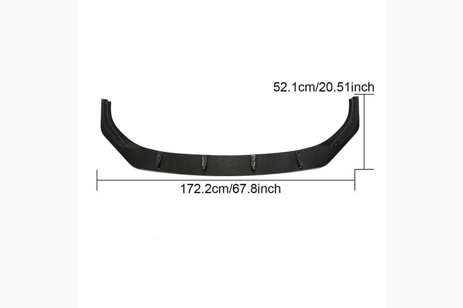 Volkswagen Golf 8 2019- Front Bumper Lip Spoiler (for R HB 2019-2024, Carbon) Photo 6