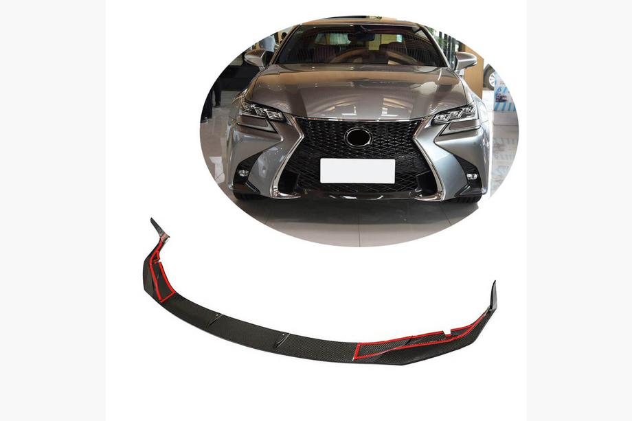 Lexus GS 2011-2020 Front Bumper Lip Spoiler (for GS F 2015-2020, Carbon) Image
