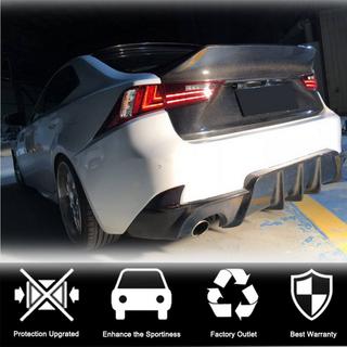 Rear Bumper Diffuser V1 for Base/F-Sport 2013-2016, Carbon Lexus IS 2013- photo 2