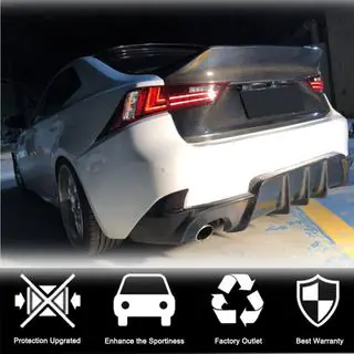 Rear Bumper Diffuser V1 for Base/F-Sport 2013-2016, Carbon Lexus IS 2013- photo 2