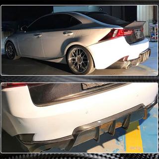 Rear Bumper Diffuser V1 for Base/F-Sport 2013-2016, Carbon Lexus IS 2013- photo 4