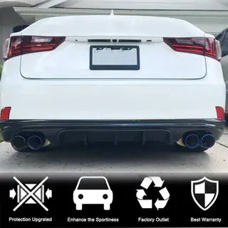 Rear Bumper Diffuser V2 for Base/F-Sport 2013-2016, Carbon Lexus IS 2013- photo 2
