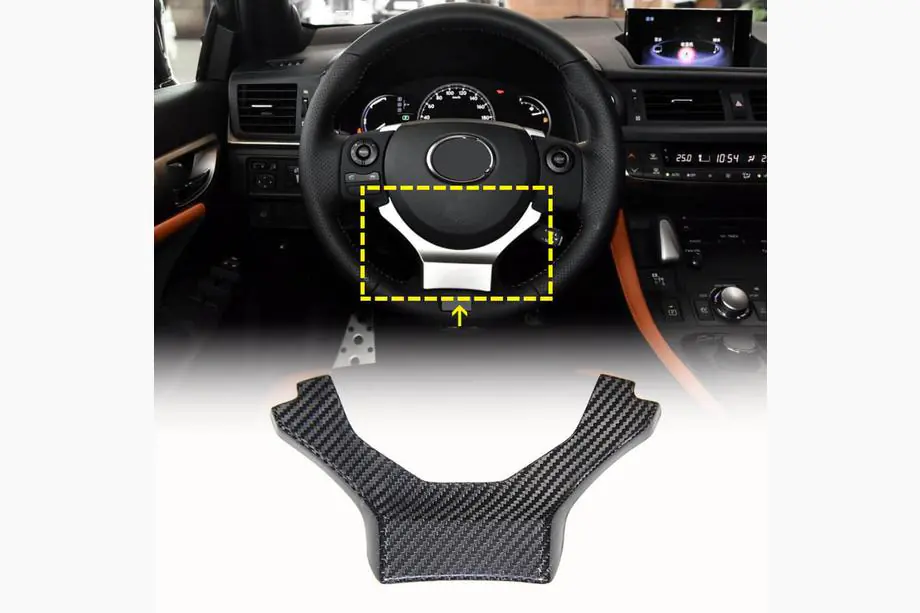 Lexus NX 2014-2021 Steering Wheel Cover Carbon Image