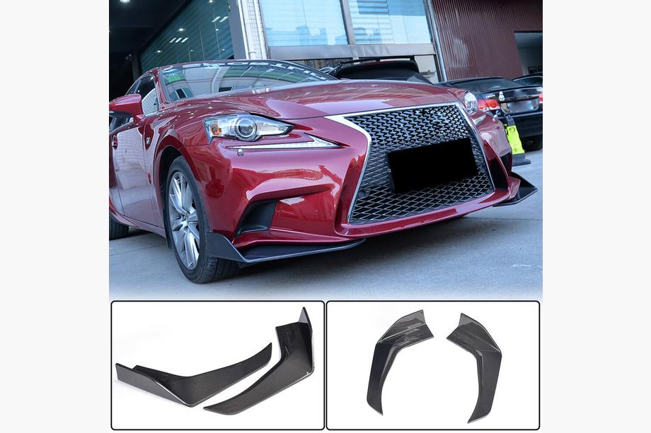 Lexus IS 2013- Front Bumper Flap Covers (for F-Sport 2013-2016, Carbon) Image