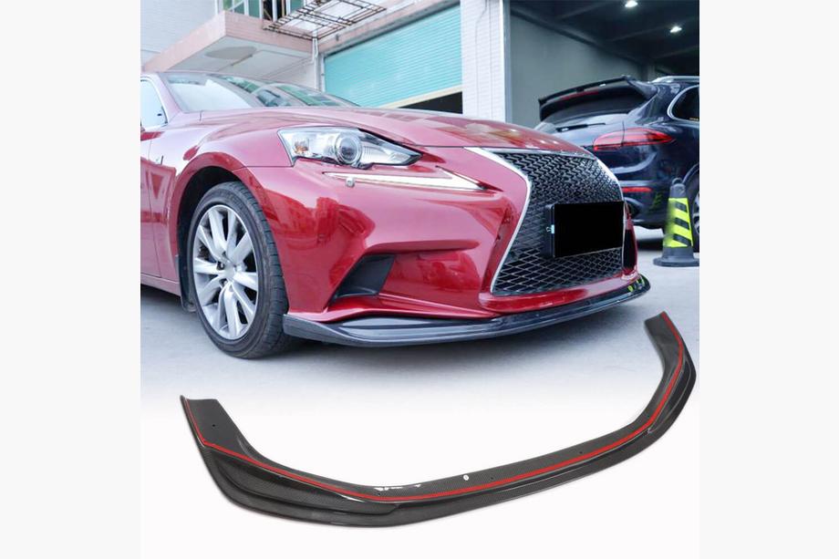 Lexus IS 2013- Front Bumper Lip Spoiler (for F-Sport 2013-2016, Carbon) Image