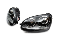 Volkswagen Golf 5 2003-2009 Front headlights with projector lens Black (2 pcs) photo 1