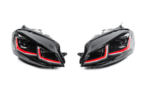 Volkswagen Golf 7/E-Golf 2012-2020 Front Headlights Red (2012-2017, 2 pcs) photo 1