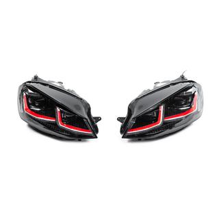 Front Headlights Red (2012-2017, 2 pcs) Volkswagen Golf 7/E-Golf 2012-2020 photo 1