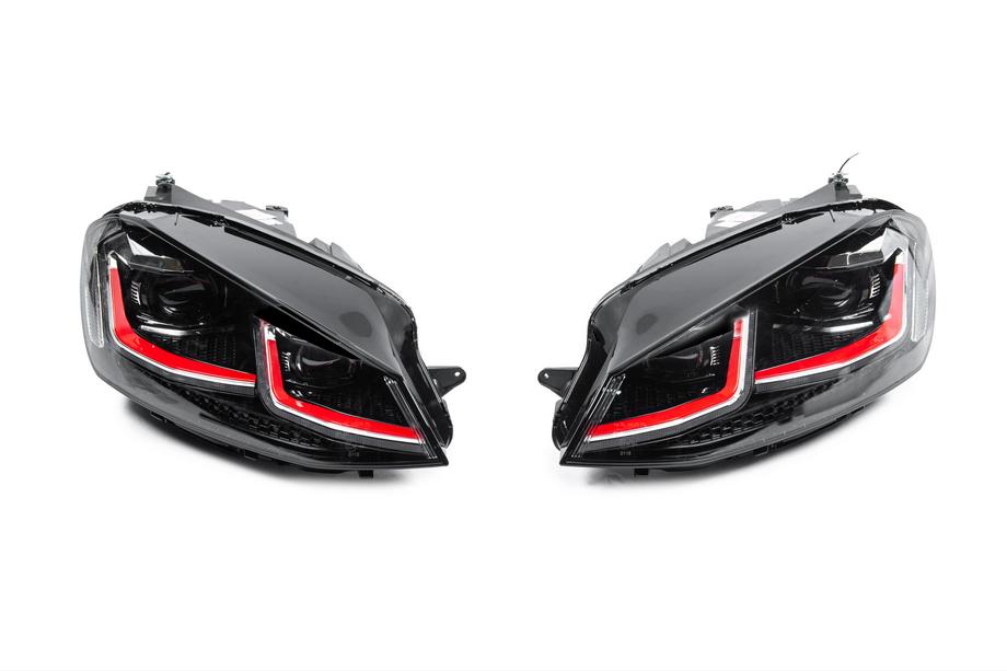 Volkswagen Golf 7/E-Golf 2012-2020 Front Headlights Red (2012-2017, 2 pcs) Image