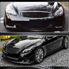 Infiniti G25/G35/37 (V36/CV36) 2006-2015 Front Bumper Lip Spoiler (for G37 Coupe 2009-2013, Carbon) photo 3
