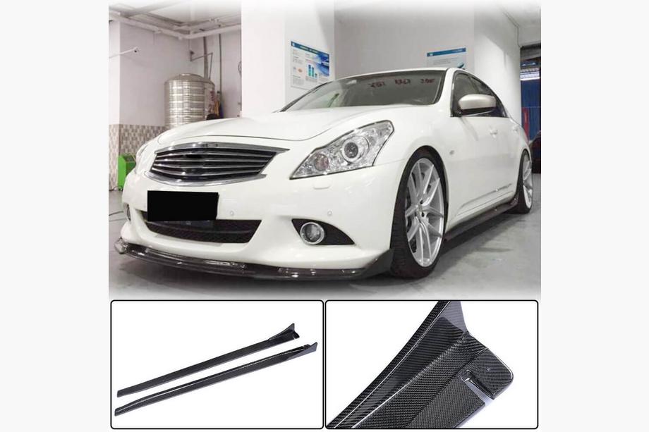 Infiniti G25/G35/37 (V36/CV36) 2006-2015 Side Skirts (for G37 SD 2009-2013, Carbon) Photo 1
