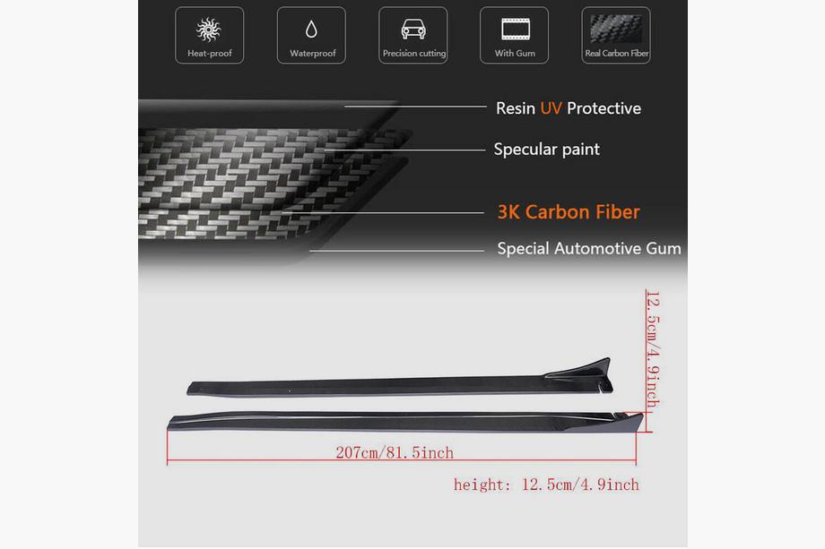 Infiniti G25/G35/37 (V36/CV36) 2006-2015 Side Skirts (for G37 SD 2009-2013, Carbon) Photo 5
