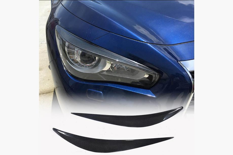 Infiniti Q50/Q60 2013-2024 Headlight Eyelids (for Q50 2014-2017, Carbon) Image