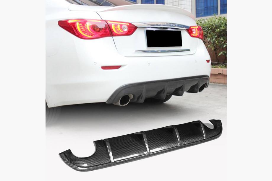 Infiniti Q50/Q60 2013-2024 Rear Bumper Diffuser V1 for Q50 Base/Sport 2014-2017, Carbon Image