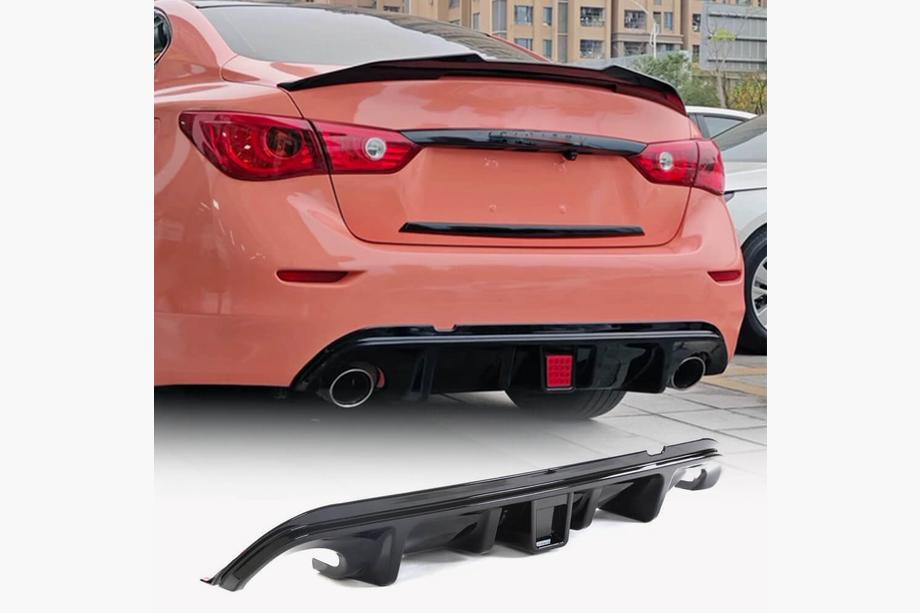 Infiniti Q50/Q60 2013-2024 Rear Bumper Diffuser V2 for Q50 Base/Sport 2014-2017 Carbon Photo 1