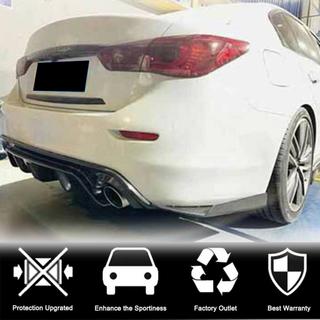 Rear Bumper Carbon Covers for Q50 Base/Sport 2014-2017 Infiniti Q50/Q60 2013-2024 photo 2