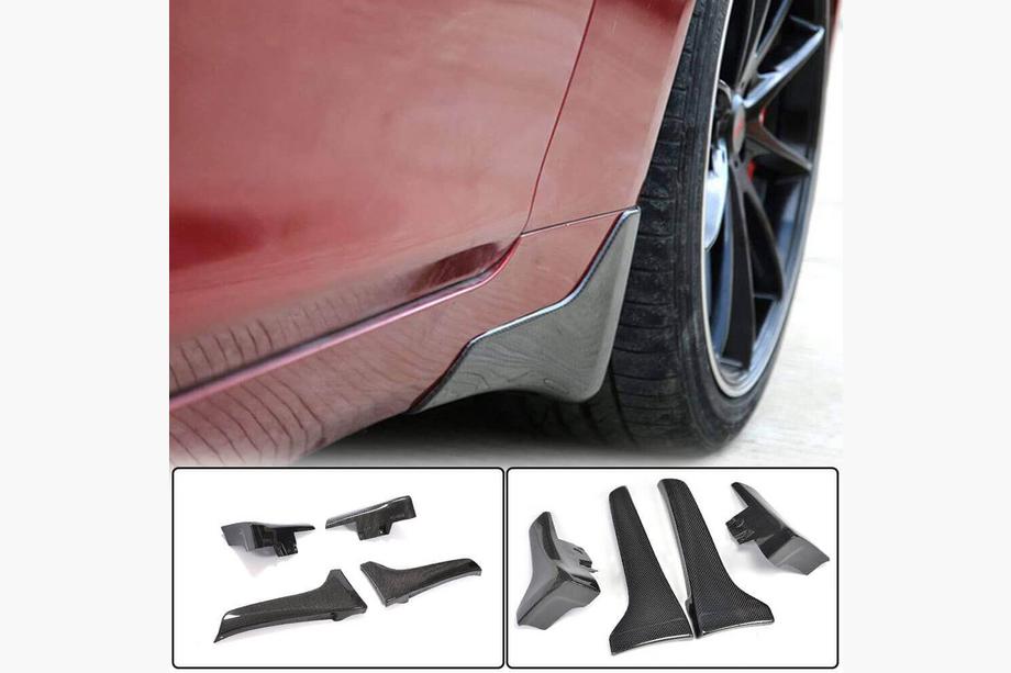 Infiniti Q50/Q60 2013-2024 Mud Flaps (for Q50 Base/Sport 2014-2017, Carbon) Image