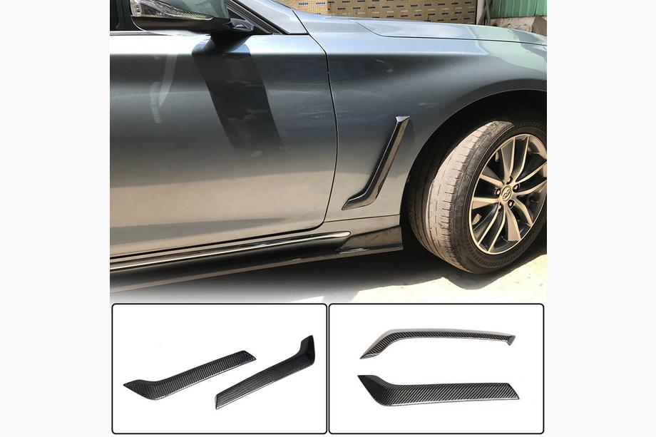 Infiniti Q50/Q60 2013-2024 Carbon Front Fender Covers (for Q50 Base/Sport 2014-2020) Photo 1