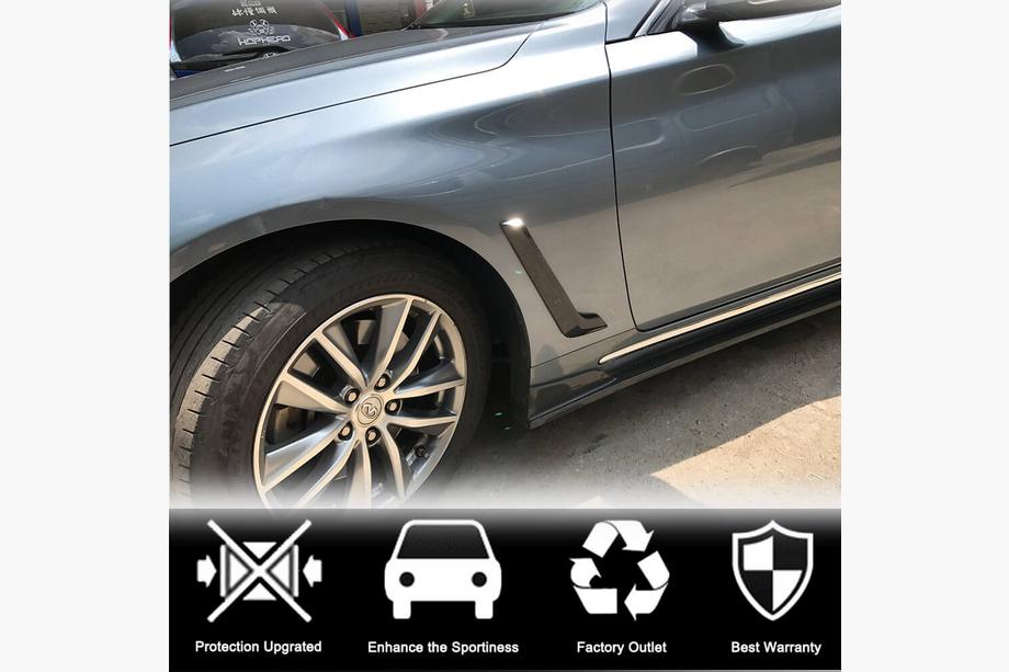 Infiniti Q50/Q60 2013-2024 Carbon Front Fender Covers (for Q50 Base/Sport 2014-2020) Photo 2