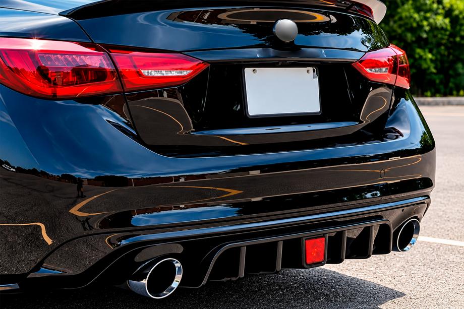 Infiniti Q50/Q60 2013-2024 Rear bumper diffuser V1 (for Q50 Base/Sport 2018-2023) Photo 1