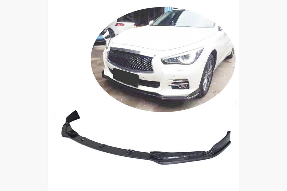 Infiniti Q50/Q60 2013-2024 Front Bumper Lip V1 for Q50 Base 2014-2017 Carbon Image