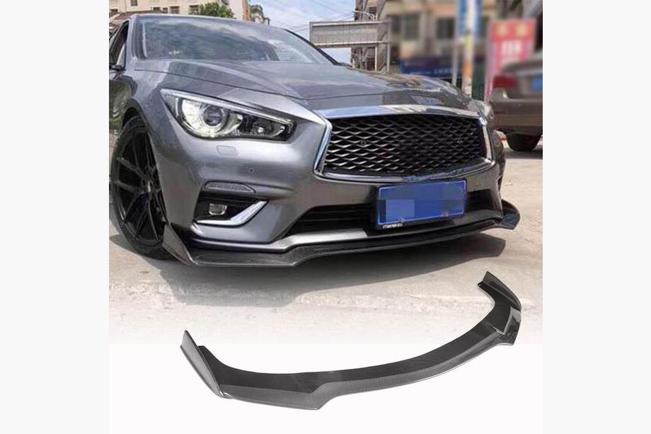 Infiniti Q50/Q60 2013-2024 Front Bumper Lip V1 for Q50 Base 2018-2023 Carbon Photo 1