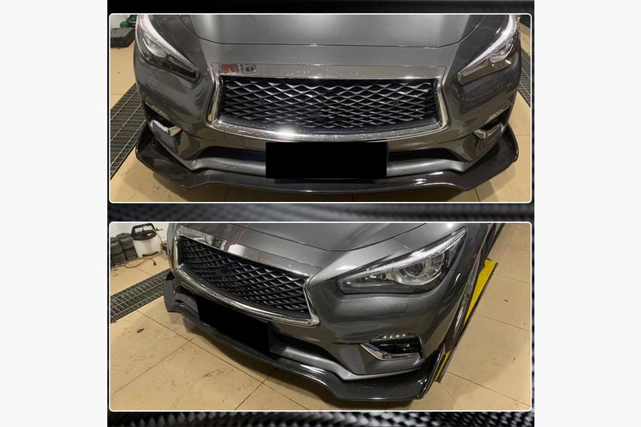 Infiniti Q50/Q60 2013-2024 Front Bumper Lip V1 for Q50 Base 2018-2023 Carbon Photo 5