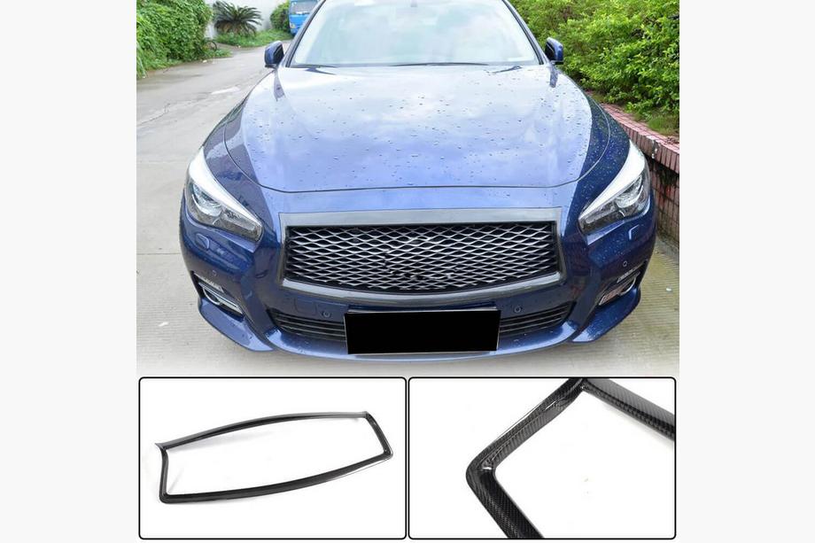Infiniti Q50/Q60 2013-2024 Front Grille Surround Trim (for Q50 Base/Sport 2014-2017, Carbon) Image