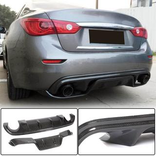 Rear Bumper Diffuser V3 for Q50 Base/Sport 2014-2017, Carbon Infiniti Q50/Q60 2013-2024 photo 1