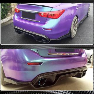 Rear Bumper Diffuser V3 for Q50 Base/Sport 2014-2017, Carbon Infiniti Q50/Q60 2013-2024 photo 4
