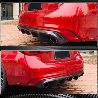 Rear Bumper Diffuser V2 for Q50 Base/Sport 2018-2023 Carbon Infiniti Q50/Q60 2013-2024 photo 3