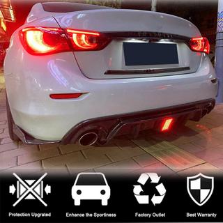 Rear Bumper Diffuser V3 (for Q50 Base/Sport 2018-2023, Carbon) Infiniti Q50/Q60 2013-2024 photo 3
