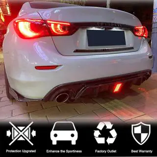 Rear Bumper Diffuser V3 (for Q50 Base/Sport 2018-2023, Carbon) photo 3