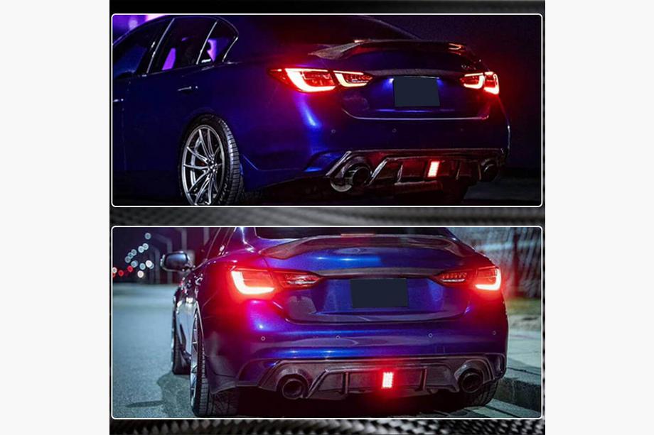 Infiniti Q50/Q60 2013-2024 Rear Bumper Diffuser V3 (for Q50 Base/Sport 2018-2023, Carbon) Photo 5