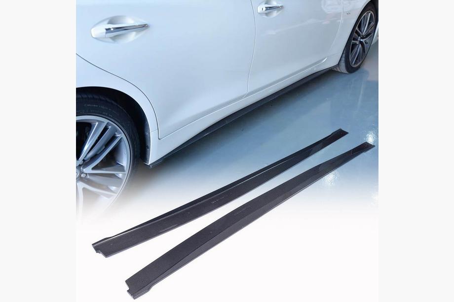 Infiniti Q50/Q60 2013-2024 Side Skirts V2 (for Q50, Carbon) Image