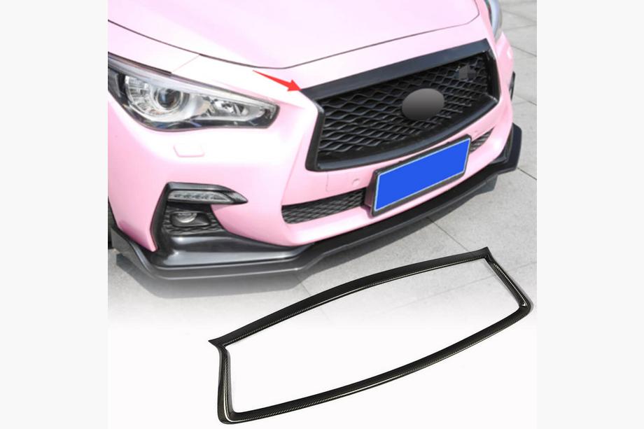 Infiniti Q50/Q60 2013-2024 Front Grille Surround Trim (for Q50 2018-2022, Carbon) Image