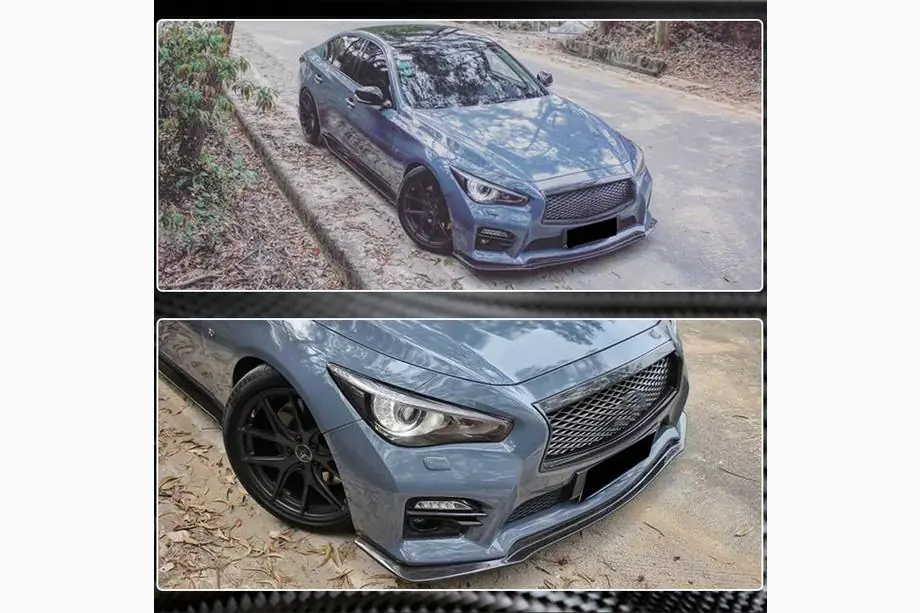Infiniti Q50/Q60 2013-2024 Front Bumper Lip V1 for Q50 Sport 2014-2017 Carbon Photo 4