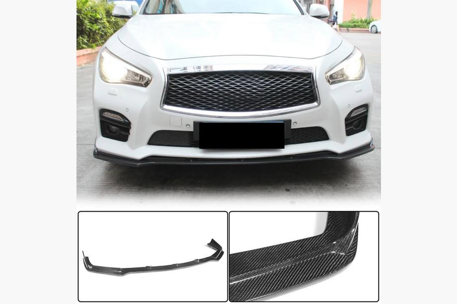 Infiniti Q50/Q60 2013-2024 Front Bumper Lip V2 for Q50 Sport 2014-2017 Carbon Photo 1